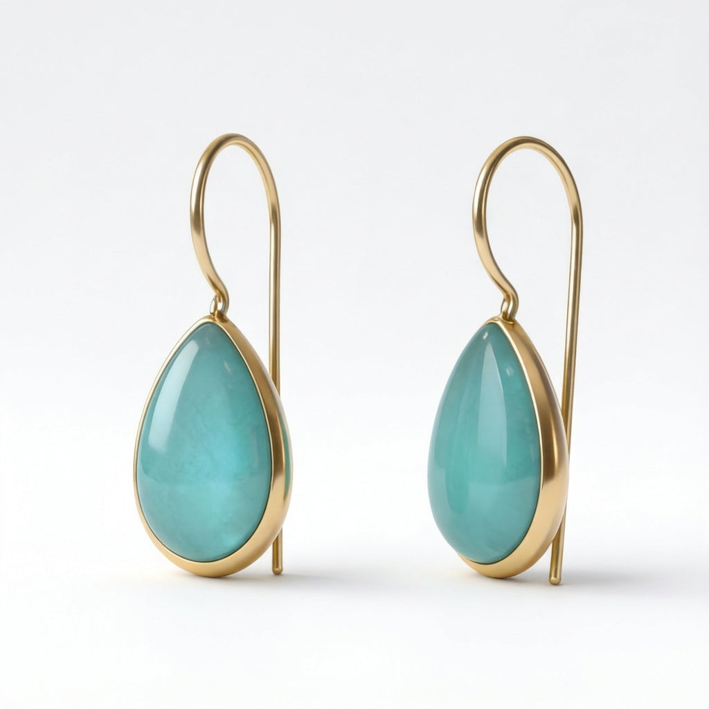 Minimal Green Earring