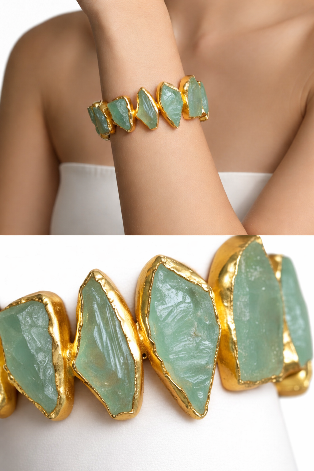 Green Aquamarine Bracelet