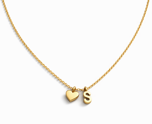 "S" pendant with heart