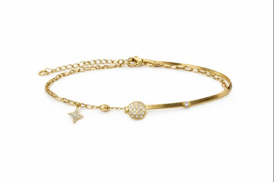 Layered Charm Chain Bracelet