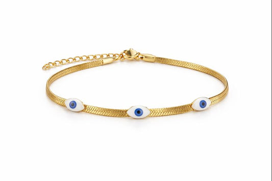 Evil Eye Snake Bracelet