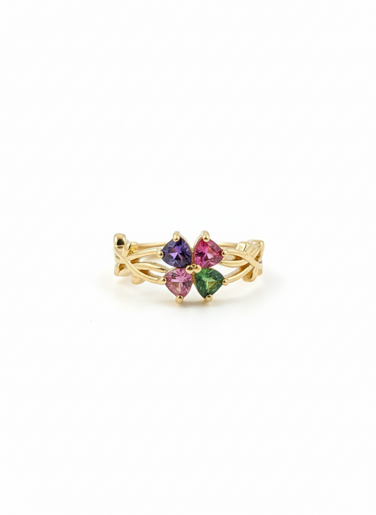 Four-Gem Harmony Ring