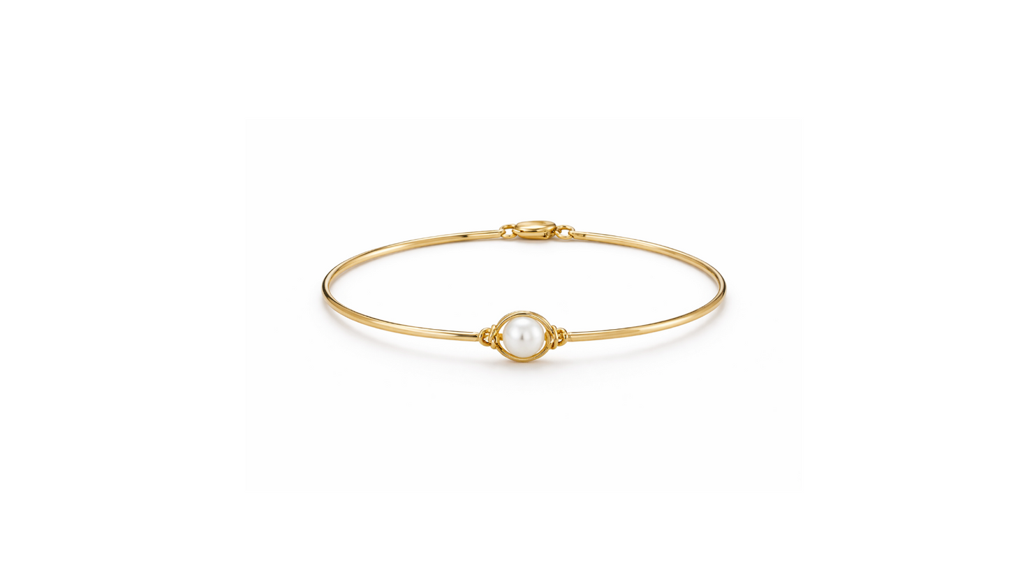Solitaire Pearl Bracelet