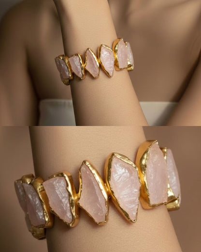 Rose Quartz Cuff Bracelet