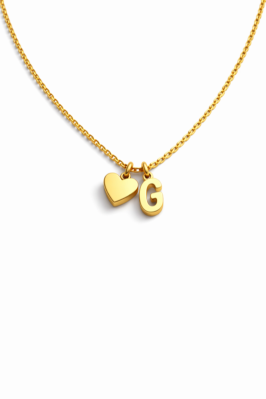 "G" pendant with heart