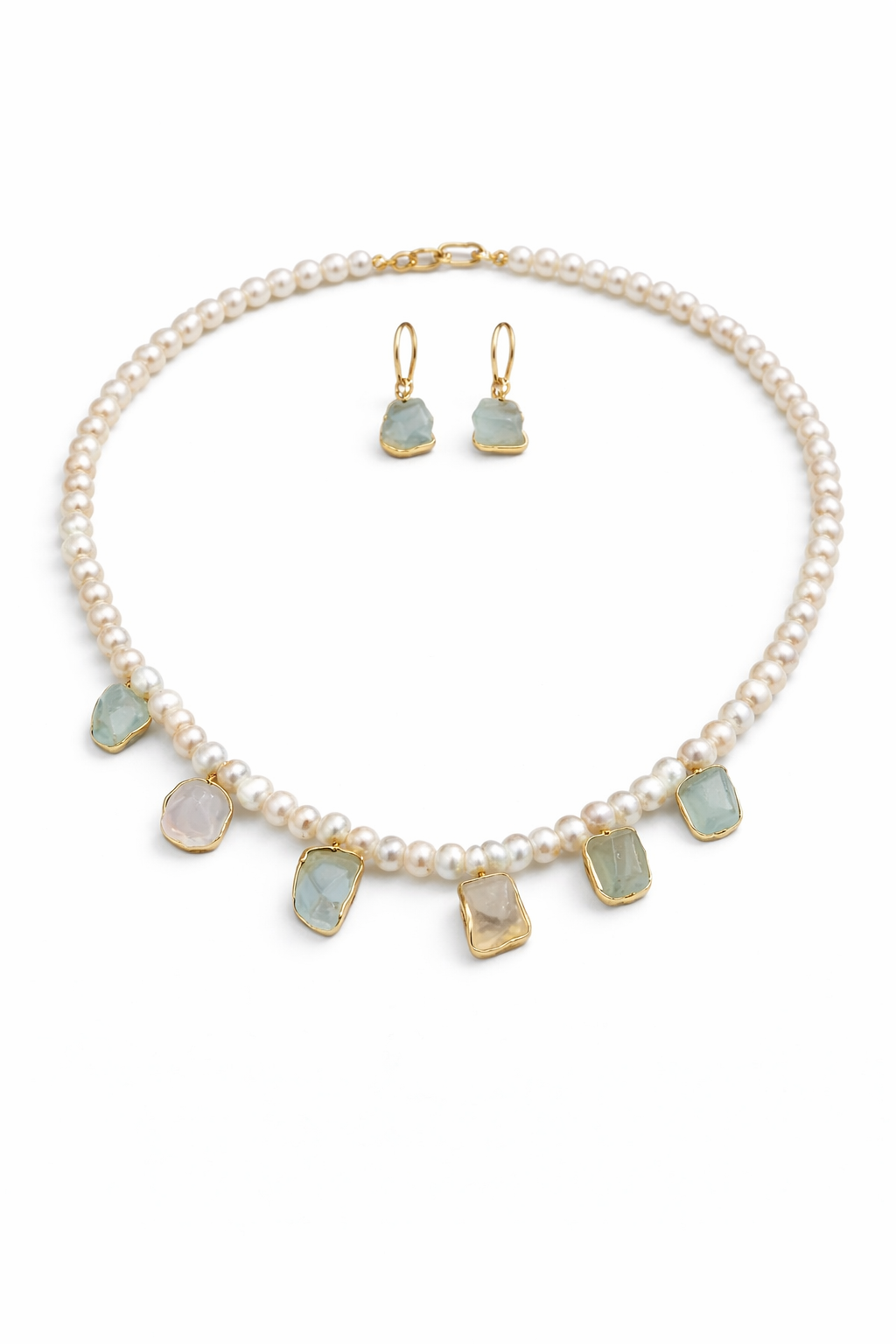 6 Charm Pearl Necklace