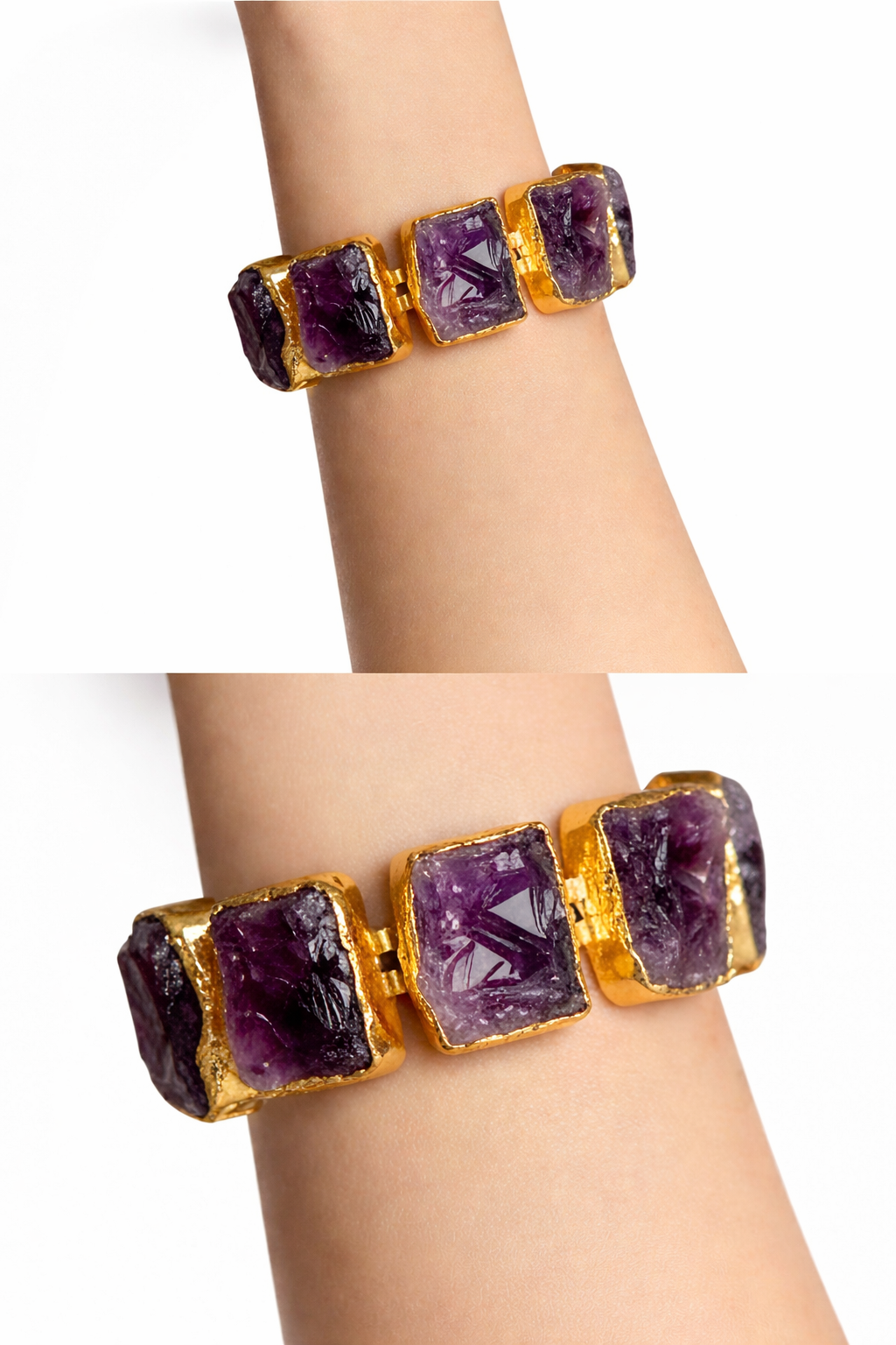 Raw Amethysts Bracelet